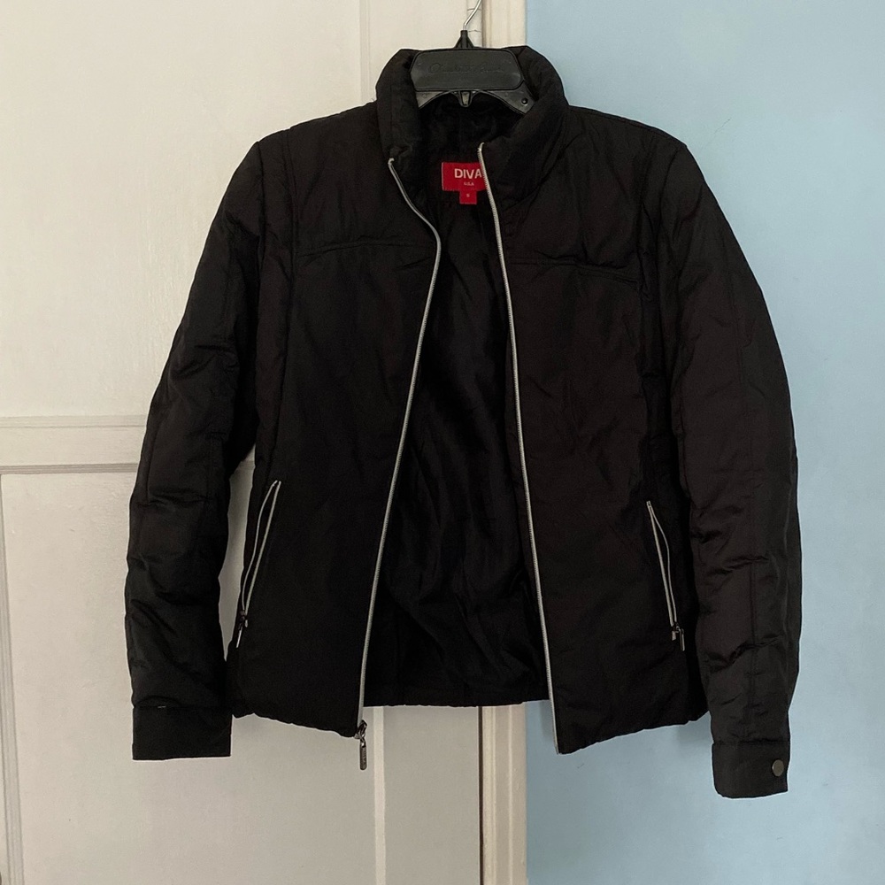 Diva black puffer Jacket